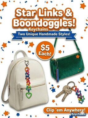 LIVE: Handmade Star & Heart Keychains | Square Stitch Boondoggles